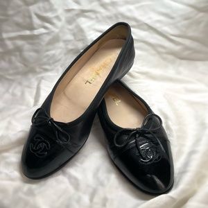 CHANEL Black Ballet Flats